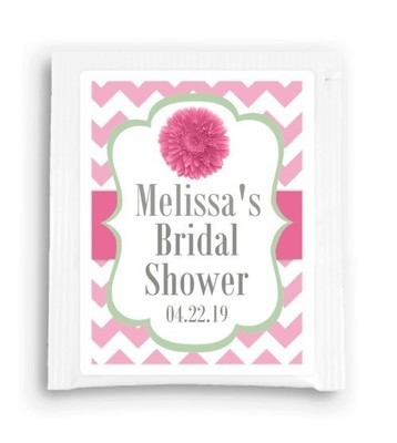 Pink and Green Daisy Bridal Shower Tea Bag Favor Pink and Green Daisy Bridal Shower Tea Bag Favor