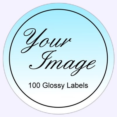 100 Custom GLOSSY Logo Labels - 2 sizes available