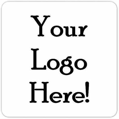 100 Custom MATTE Logo Labels - 2 inch square