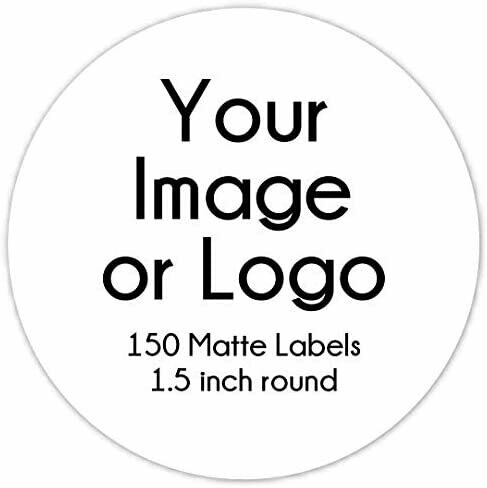 150 Custom MATTE Logo Labels - 1.5 inch round