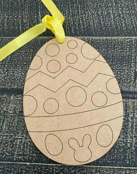 Wood Easter Egg Tag for Easter Baskets