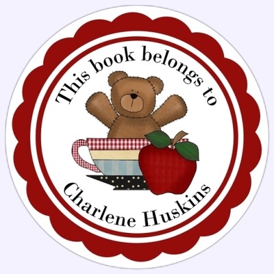 Book Belongs to Stickers - Teddy Bear