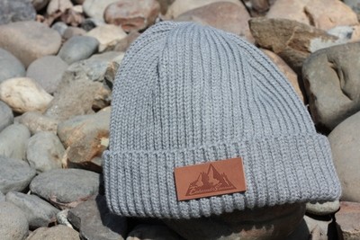 Mountain Leather Patch Beanie