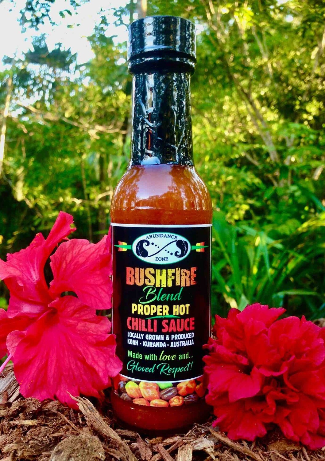 BUSHFIRE BLEND  Proper Hot Chilli Sauce 150ml