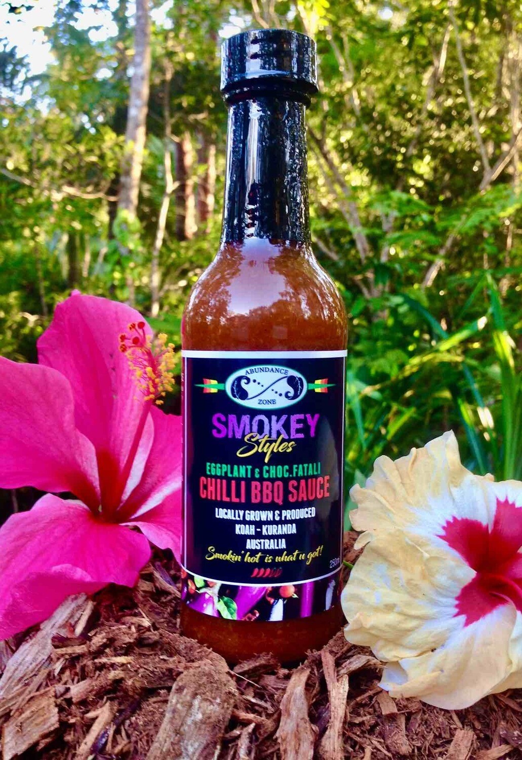 SMOKEY STYLES  Eggplant &amp; Choc.Fatali  BBQ Chilli Sauce 250ml