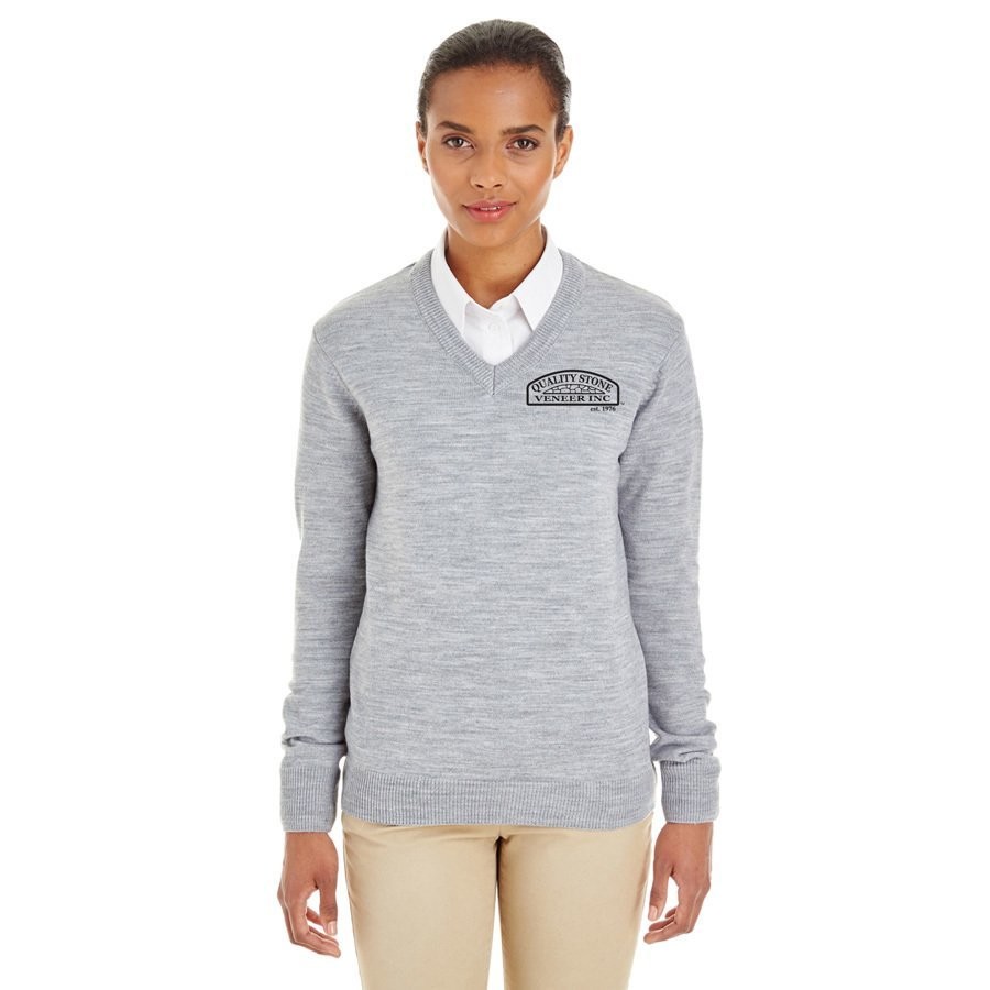 Quality Stone Veneer Inc Ladies' Pilbloc V-Neck Sweater