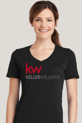 Keller Williams Ladies' Fit Vneck Short Sleeve T