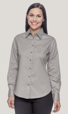 Quality Stone Veneer Inc Ladies' Easy Blend™ Long-Sleeve Twill Shirt with Stain-Release