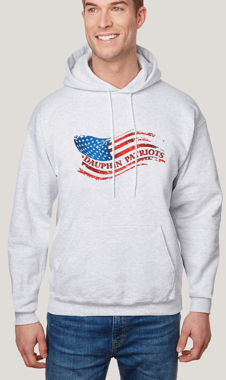 Dauphin Patriots Ultimate Cotton® 90/10 Pullover Hood (Ash)
