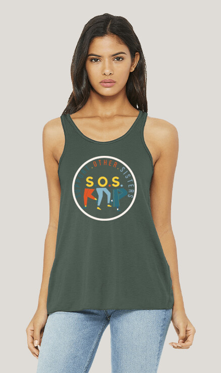 S.O.S. Women’s Flowy Racerback Tank