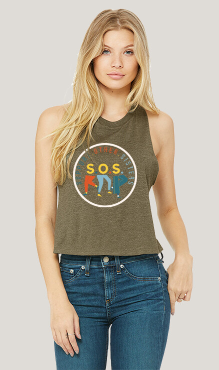 S.O.S. Ladies' Racerback Cropped Tank