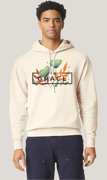 Grace - Unisex Lighweight Cotton Hooded Sweatshirt