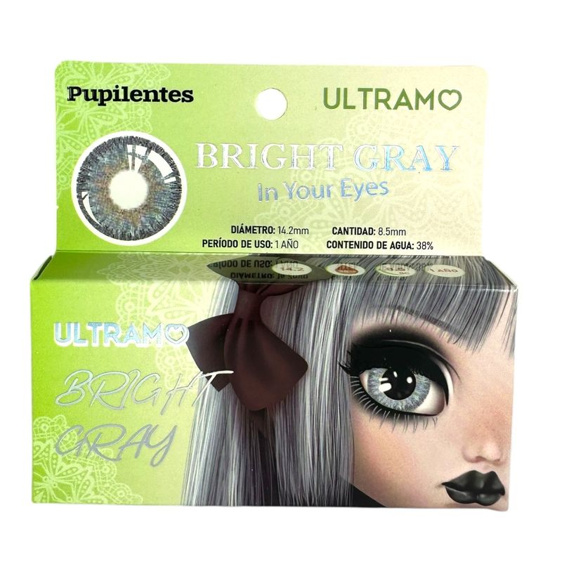 Pupilentes Bright Color, Modelo: Bright Gray