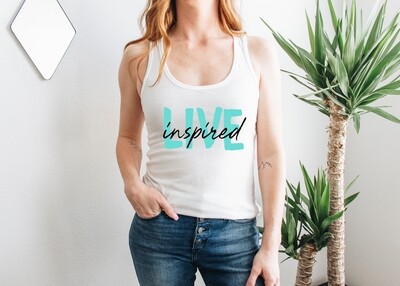 Live Inspired Fitted Racerback Tank