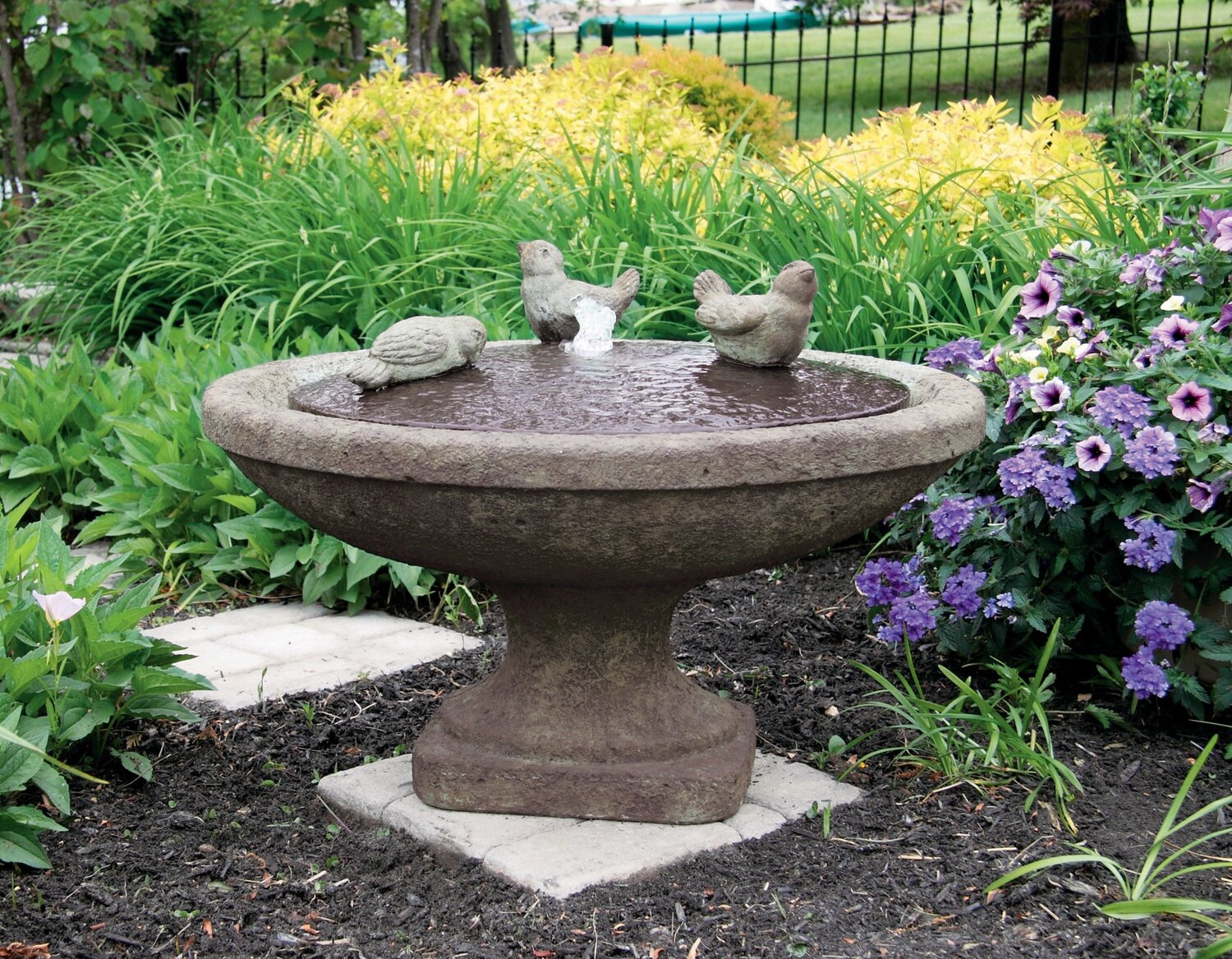 16" Singing Birds Oval Fountain