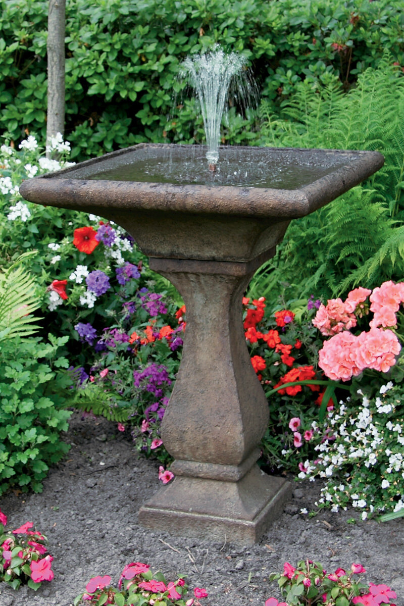 30&quot; Chelsea Fleur De Lis Square Fountain