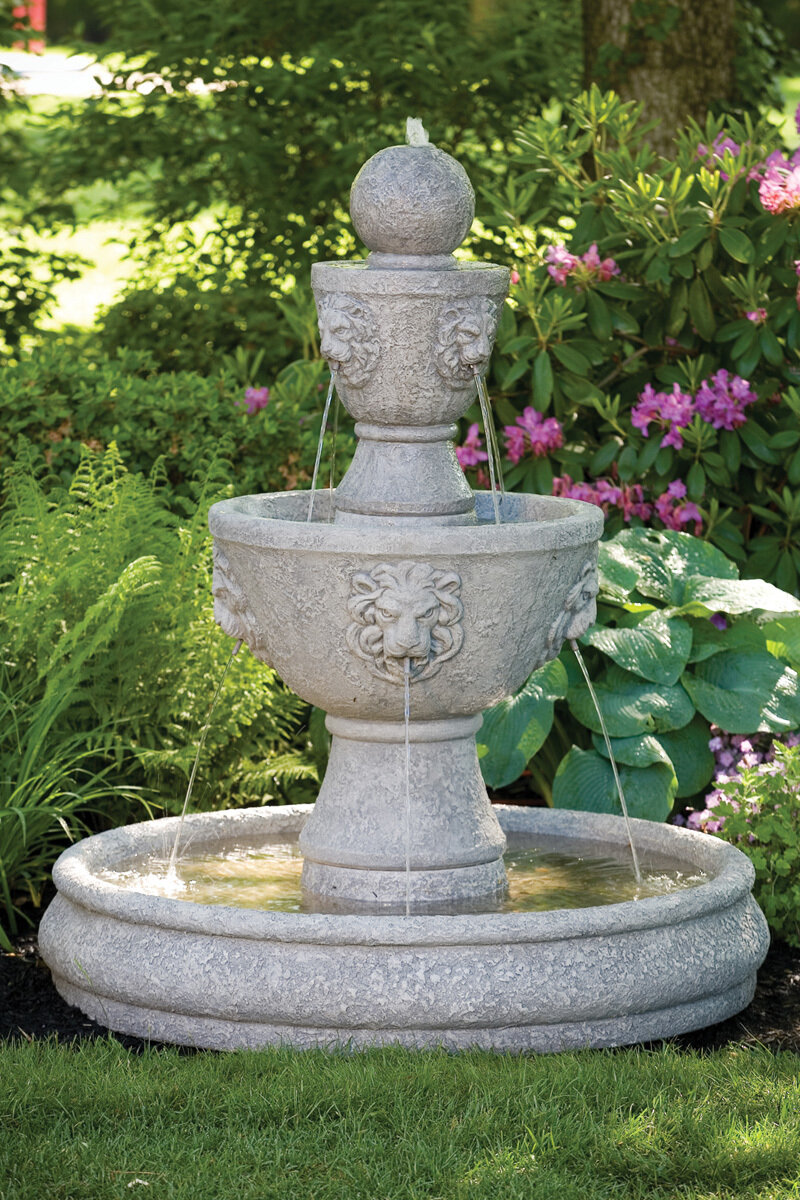 62&quot; Gabriel Lion Head Fountain On Pool