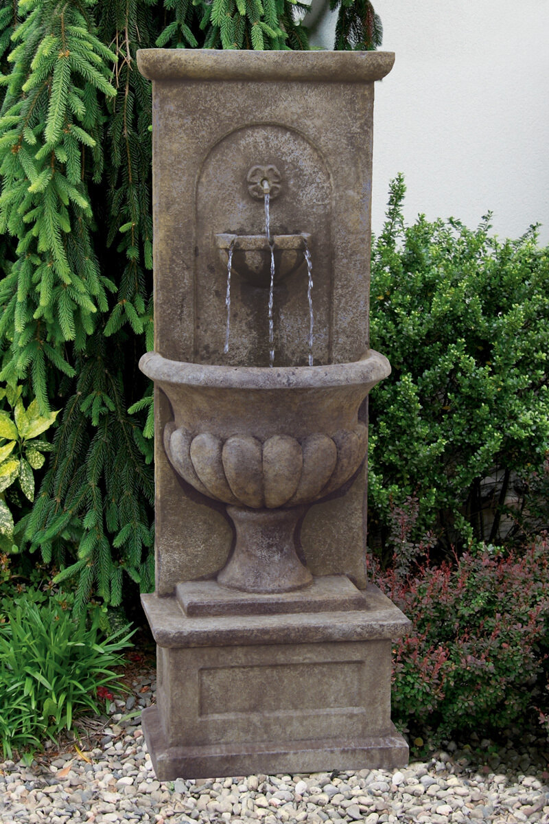 66&quot; Roman Urn Wall Fountain (Light Up)