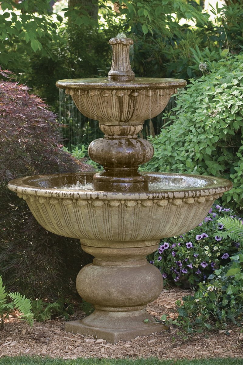 67&quot; Florentine Fountain With Globed Pedestal