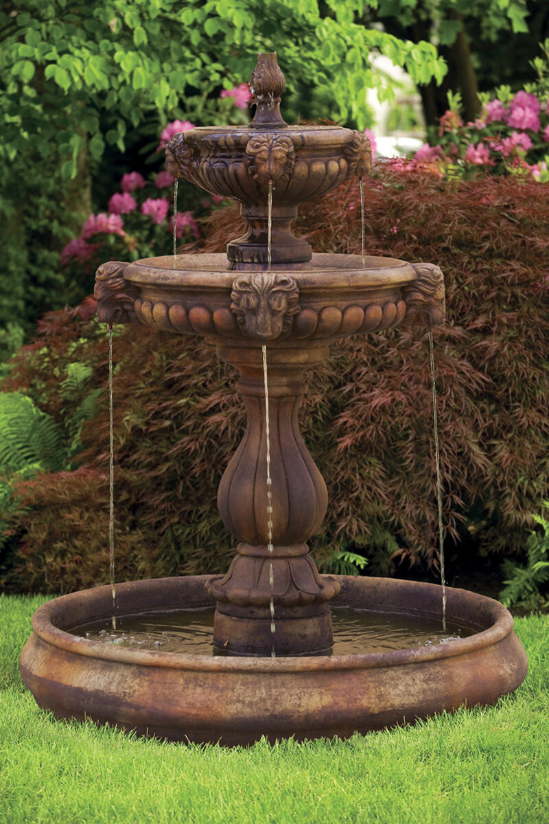 70&quot; Classic Lion Head Fountain With Pool