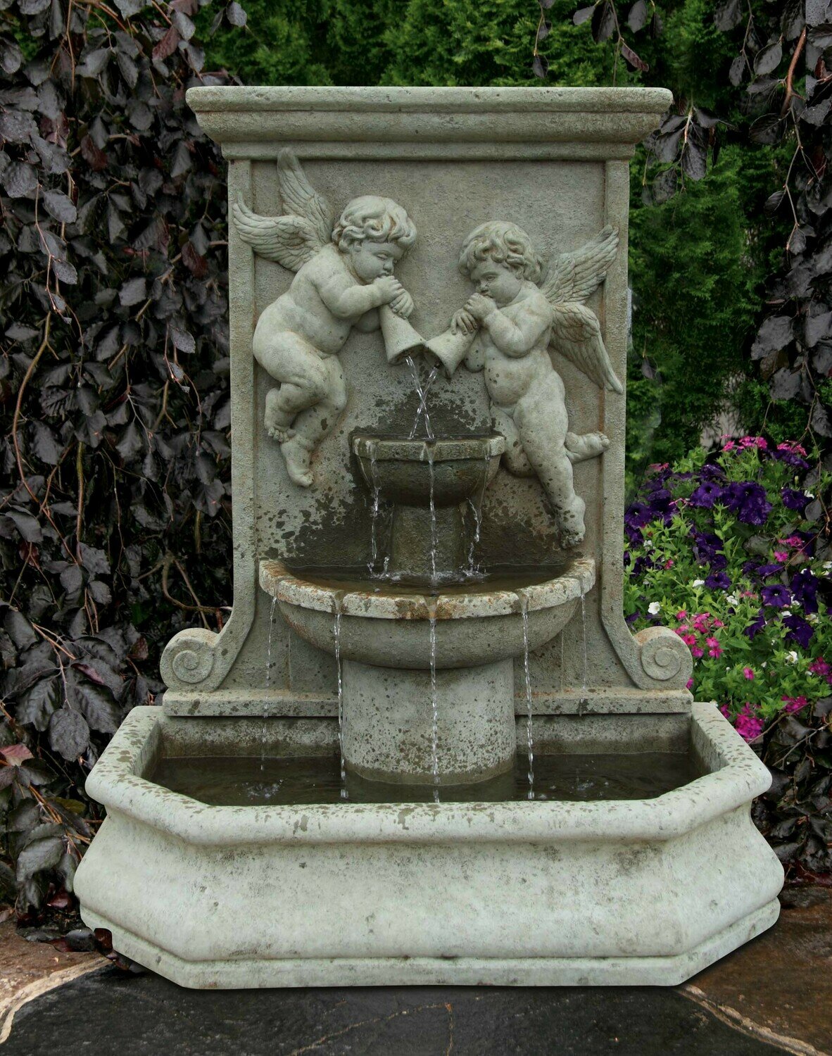 72&quot; Cherub Wall Fountain