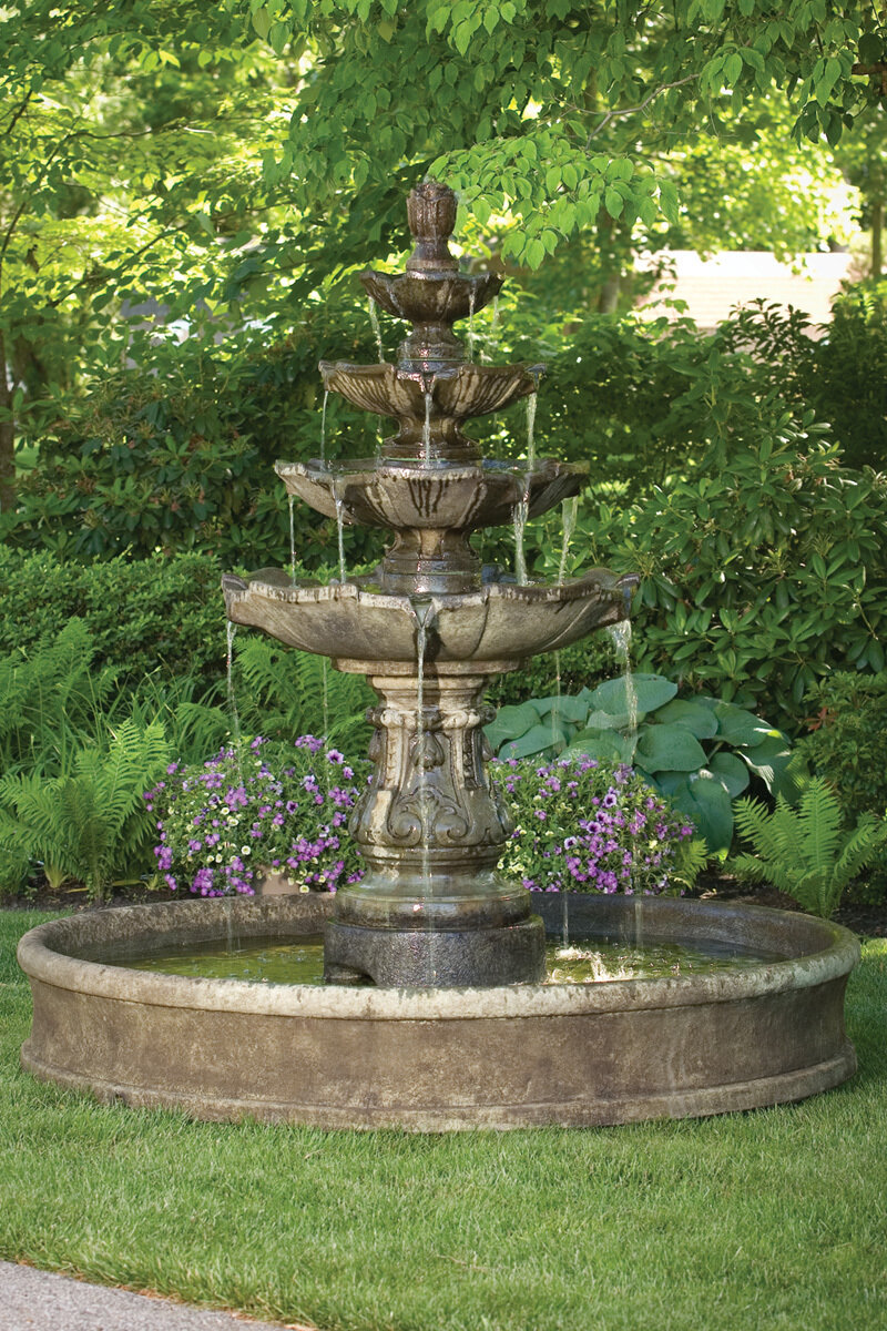79&quot; Classic Four Tier Fountain On 6&#39; Pool