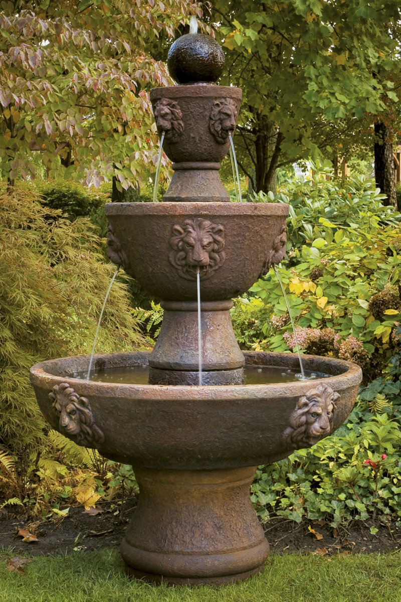 79&quot; Gabriel Lion Head Fountain