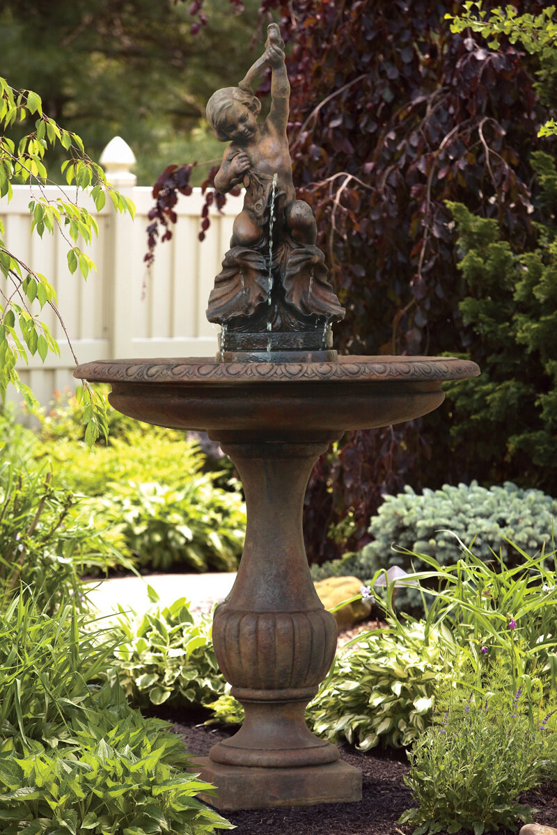 87&quot; Cherub And Shells Fountain