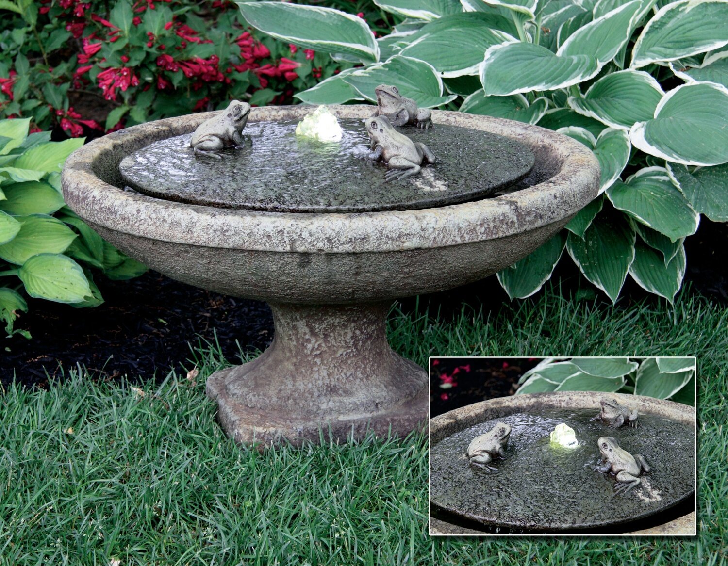 Garden Frogs Oval Fountain (Light Up)