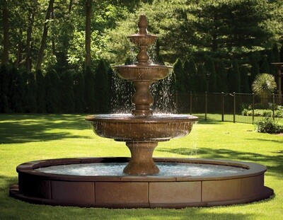 112" Monticello Fountain on 12' Pool