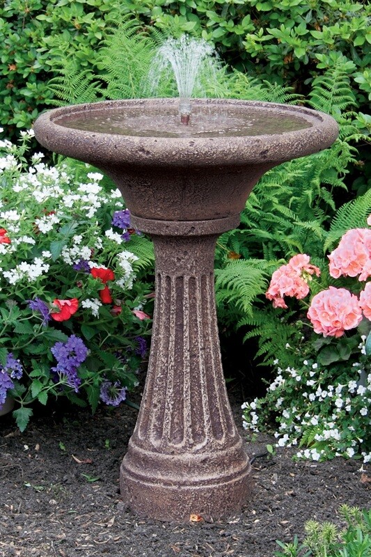 30" Chelsea Fleur De Lis Fluted Fountain