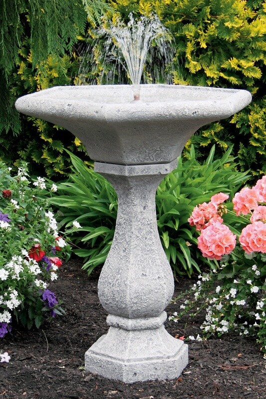 30" Chelsea Fleur De Lis Hexagon Fountain