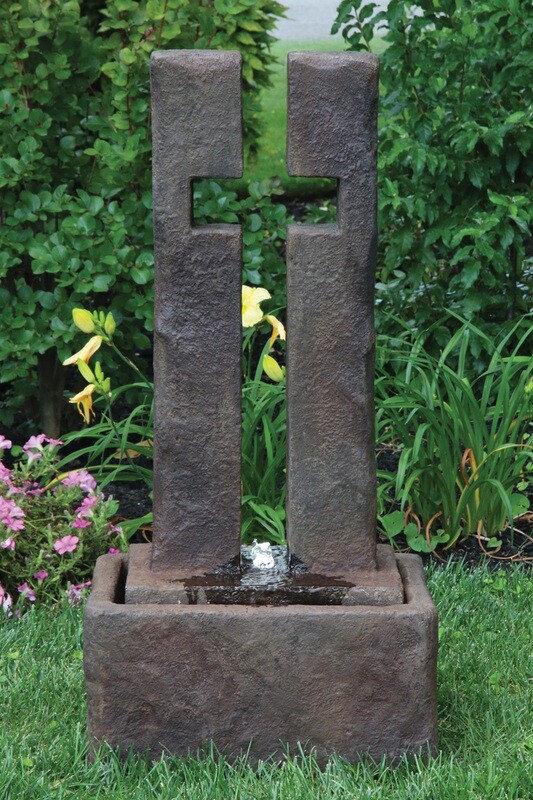 41" Open Works Cross Fountain (Light Up)