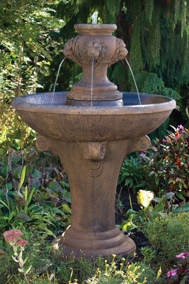 52" One Tier Lion Finial Fountain