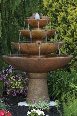 53" Tranquillity Spill Fountain With Birds