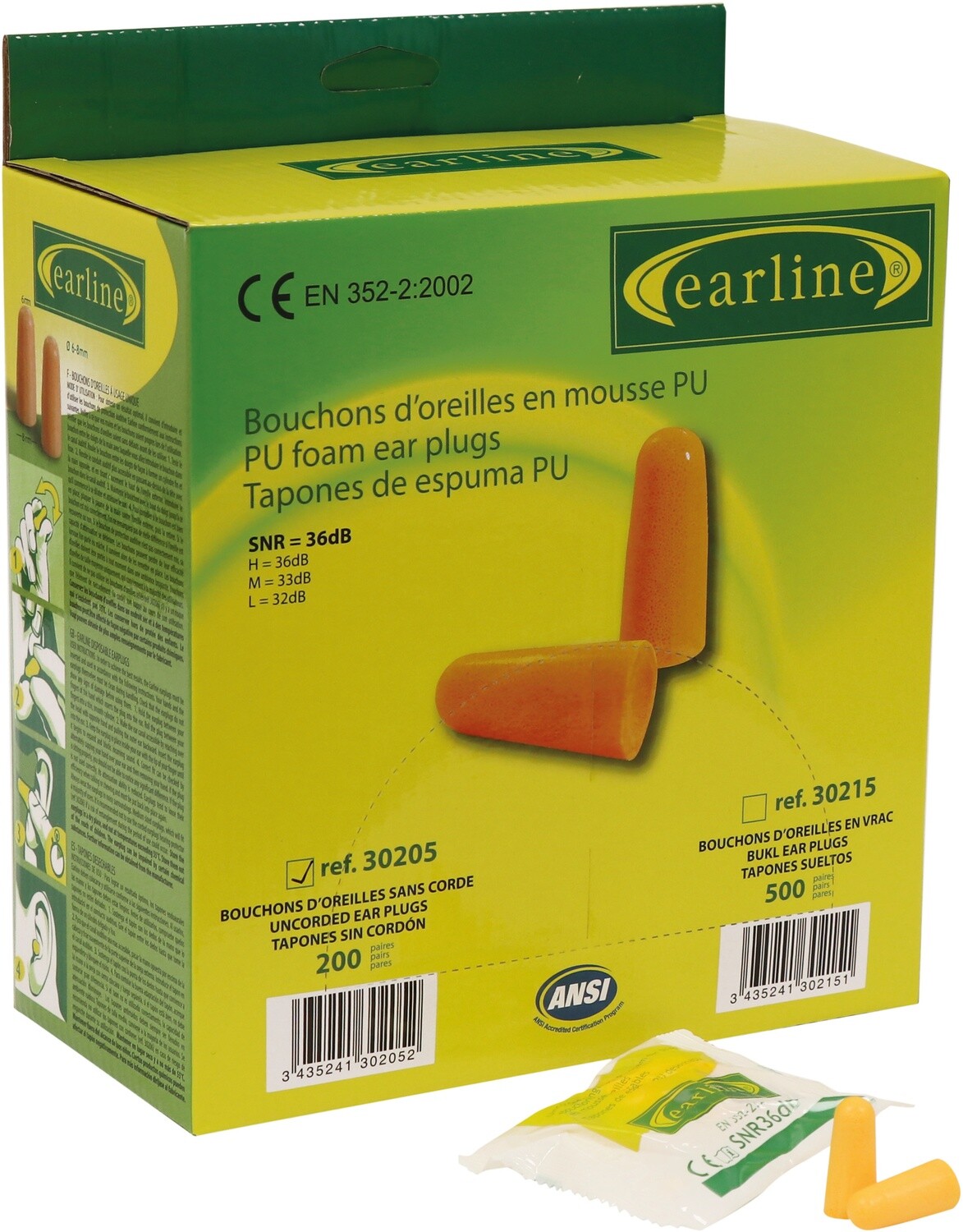 Bouchons D'oreille Earplanes - Pour Avion, Soulage Pression, Réduction Bruit 20dB, Sans Médicament