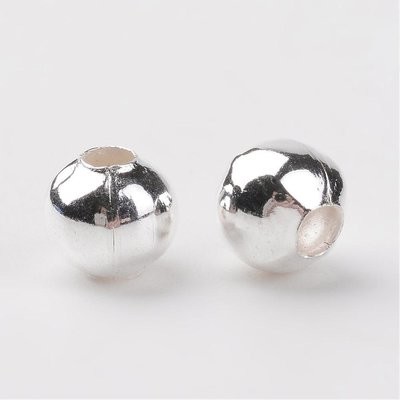 2mm Silver Plated Beads, 4g