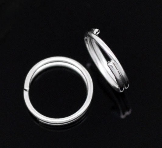 50 x 7mm Silver Plated Split Rings