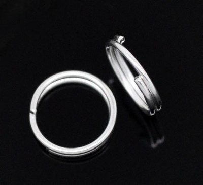 50 x 6mm Silver Plated Split Rings