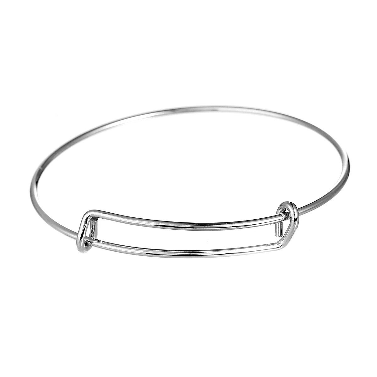 Silver Plated Bangle for Charms