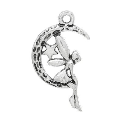 Antique Silver Fairy Pendant/Charm, 25mm