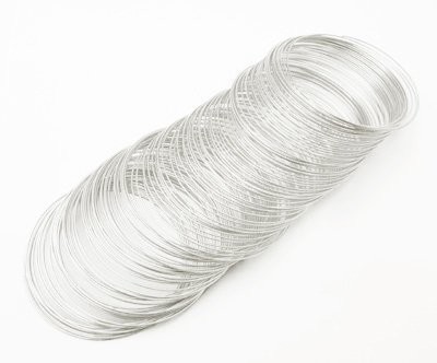 Silver Plated Memory Wire, 50-55mm