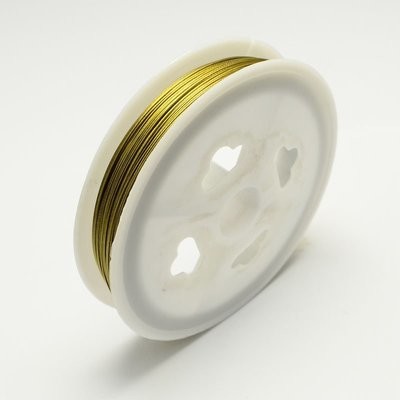 Gold Tiger Tail Beading Wire, 0.38mm, 60