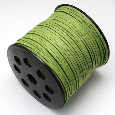 1m Faux Suede Cord in Olive Green, 3mm
