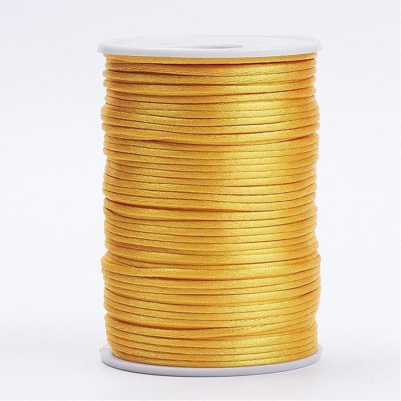 5m x Polyester Cord in Golden Yellow, 2mm