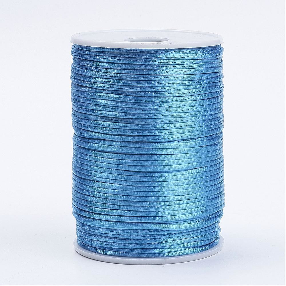 5m x Polyester Cord in Capri Blue, 2mm