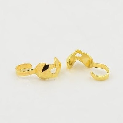 Gold Plated Calottes/Bead Tips/Clamshells, 5g