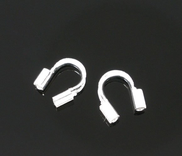 Silver Plated Wire Guards, 4.5x4mm, 2g