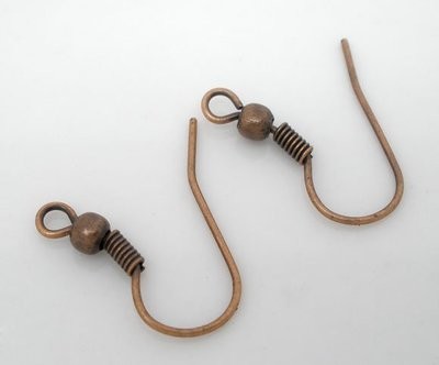 50 x Copper Ear Hooks