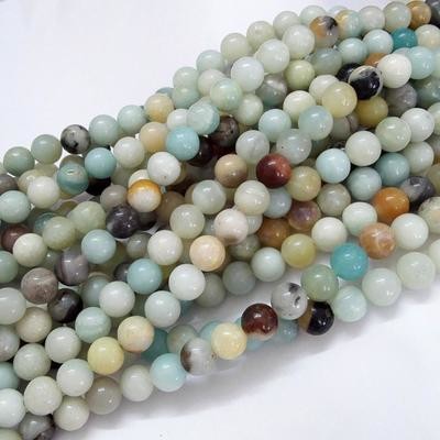 Natural Amazonite Beads, 8mm, 1 Strand